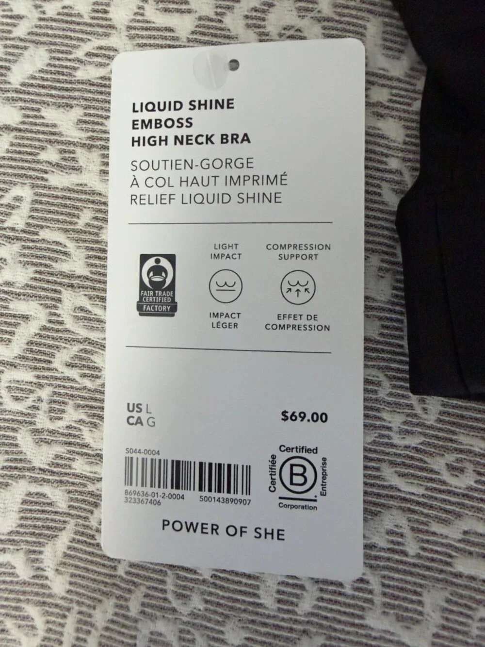 Athleta - Simone Biles Shine High Neck Bra, Size L NWT - Picture 6 of 7